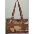 Ladies patchwork leather tote bag